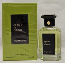 Fresh As Citrus Eau De Parfum By Fragrance World 100ml 3.4.Oz Eau De Parfum Spr - £34.18 GBP
