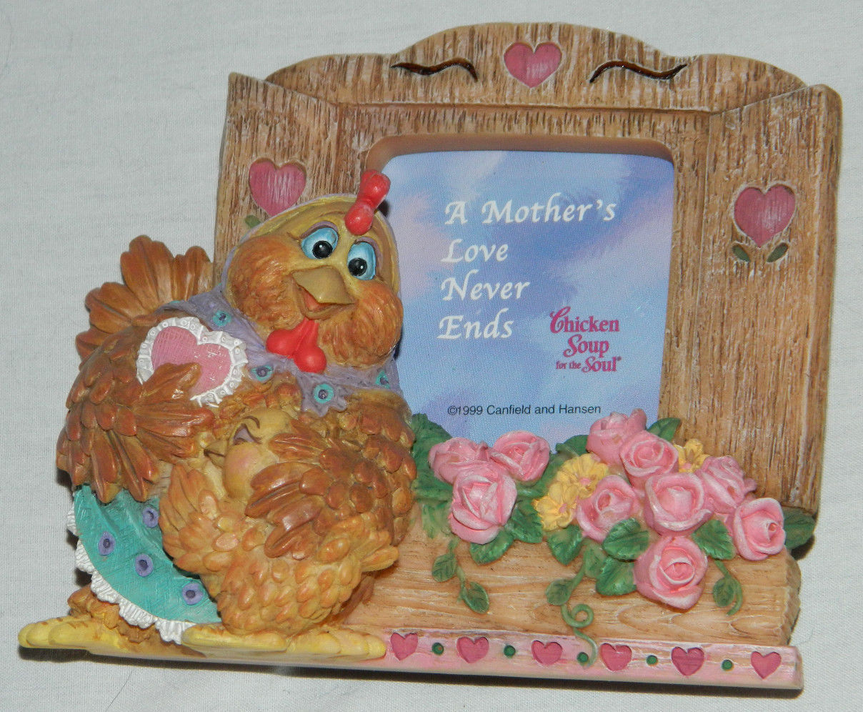 1999 Dreamsicles Cast Art Brand Photo Frame "A Mothers Love Never Ends" with Box - $9.46