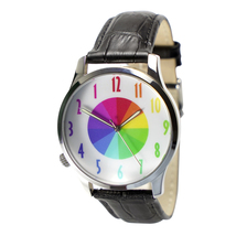 Backwards Watch Rainbow Numbers Personalized Watch Men Watch Free shipping  - $46.00