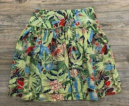 Tommy Bahama Skirt Size 4/6 Cotton Layered Look Floral Sequins Ruffled Z... - $17.82