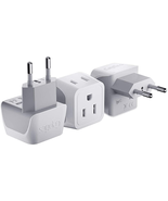 Ceptics 2-In-1 Travel Plug Adapter, For Most of Europe, Parts of Asia, New - $13.02 CAD