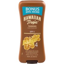 HAWAIIAN TROPIC Tanning Lotion Sunscreen SPF 4 10.8 Fl Oz, Pack Of 3 - $13.98