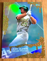 1-OF-1 Topps X Steve Aoki 2020 Mark Mc Gwire Card Gold Funfetti Refractor Only 1 - £361.96 GBP