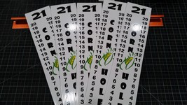 Set of 5 Cornhole Scoreboard Score Keeper - Corn Husk With Black Letters - $50.00