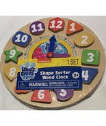 Blue&#39;s Clues &amp; You! Shape Sorter, Numbers, Colors and Wooden Clock Time ... - €7,80 EUR