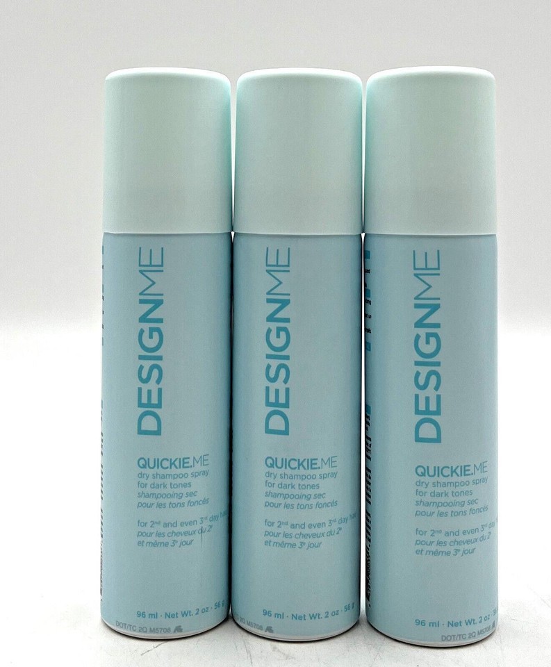 DesignMe Quickie Me Dry Shampoo Spray For Dark Tones 2 oz-3 Pack - $33.43