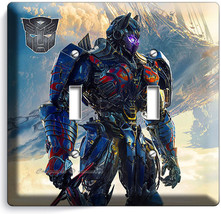 Transformers Autobots Optimus Prime Double Light Switch Wall Plate Cover Decor - £10.96 GBP