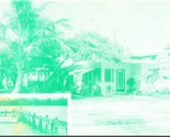 Vtg Postcard 1960 Gibson Manor Apartments Fort Pierce Beach FL - Green Tint - £4.67 GBP