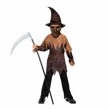 new CORN GOBLIN Halloween Costume boys S 4-6years Tunic Pants Mask Hat Scarecrow - £23.23 GBP