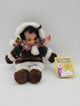 Alaskan Friends Arctic Circle Eskimo Girl Doll Fur Coat Alaska Porcelain Face - £10.63 GBP