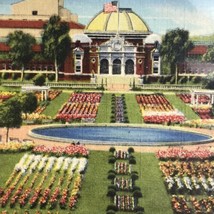 Museum and Sunken Gardens Exposition Park Los Angeles California Postcard VTG - £7.95 GBP