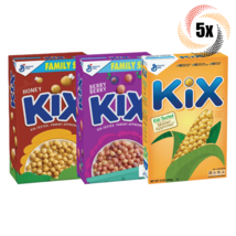 5x Boxes Kix Variety Flavored Crispy Corn Puffs Cereal | 12-18oz | Mix &amp;... - £48.00 GBP