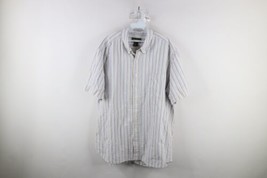 Vintage Eddie Bauer Mens XLT Striped Seer Sucker Short Sleeve Button Down Shirt - £31.61 GBP