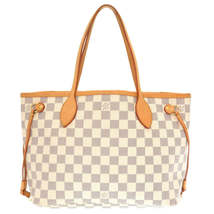 Louis Vuitton Damier Azur Neverfull PM Tote Bag White - £1,513.27 GBP