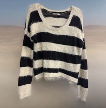 Billabong Women&#39;s Striped Relaxed Lost Paradise Sweater Black Ivory Juni... - $23.76