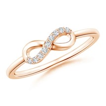 ANGARA Lab-Grown Ct 0.07 Diamond Accent Infinity Ring in 14K Solid Gold - £528.98 GBP