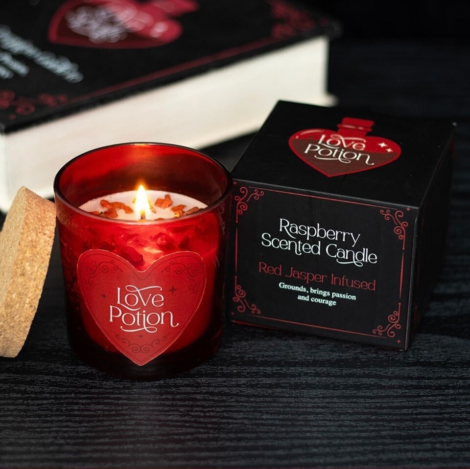Love Potion Raspberry Crystal Chip Candle Item image 5