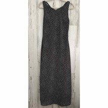 A Wild Thyme Womens Lined Maxi Dress Black White Criss Cross Back Size 6... - £12.93 GBP