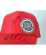 Volcom Stone Autographed Red Trucker Snapback Adjustable Mesh Hat Otto - $470.27 MXN
