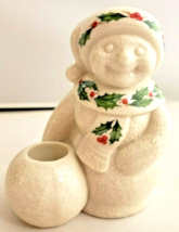 Lenox Figural Candlestick Holder Holiday (Dimension) Mrs. Snowman Made in USA - £14.64 GBP