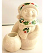 Lenox Figural Candlestick Holder Holiday (Dimension) Mrs. Snowman Made i... - $25.64 CAD
