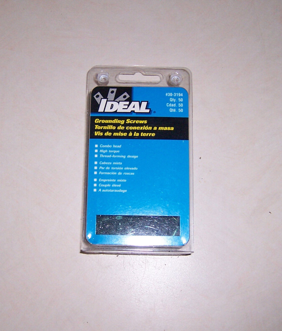 Ideal Industries #30-3194 Thread Forming Grounding Screw, 50/pack, NOS - $3.46