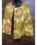 Talbots Jacket Women Plus Size 10 Cotton Feminine Floral Blazer Button U... - €22,68 EUR