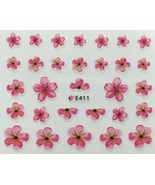 Nail Art 3D Decal Stickers Pretty Pink Flowers E411 - €2,92 EUR
