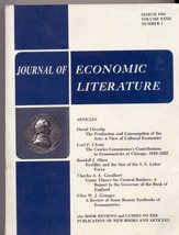 JOURNAL OF ECONOMIC LITERATURE, MARCH 1994, VOLUME XXXII, NUMBER 1 - £33.33 GBP