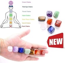 7 Chakra Tumbled Stones, Carry Pouch (Crystal Healing Stone Set) - £30.95 GBP