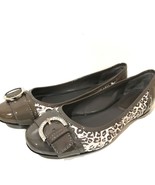 Coach Women&#39;s Remmi Signature Leather Cap Toe Flats Shoes 8.5 - £29.67 GBP