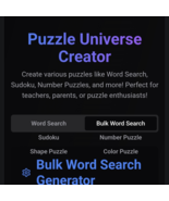 MakerPuzzle The Free Hard Word Search Puzzle Generator Link In PDF Downl... - $0.00
