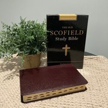 Leather KJV Old Scofield Study Bible 1917 notes Red letter Thumb-Indexed - £36.30 GBP