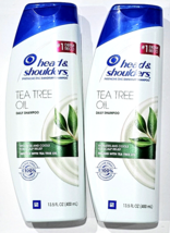 2 packs head and shoulders zinc dandruff shampoo tea tree oil hydrates 13.5 oz. - £26.85 GBP