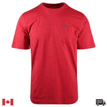 IZOD Men&#39;s T-Shirt Basic Red Pocket Tee (S04) - £10.42 GBP