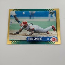 1994 Pinnacle Deion Sanders #266 Gold Rush Cincinnati Reds Baseball Card - £1.05 GBP