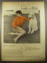 1954 Peck and Peck Hadley Cashmere Sweaters Ad - photo by Tom Palumbo - £14.54 GBP