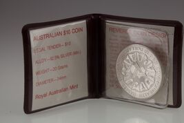 1982 Australia 10 Dollar Coin 2nd Portrait XII Commonwealth Games (w/Sof... - $320.69