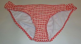 Gianni Bini Size Large Gingham Tab Side Pant Cherry New Womens Bikini Bottom - £43.36 GBP