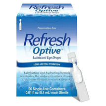 Refresh Optive Lubricant Eye Drops Tears, 30 vials Exp 6/2024 - £10.22 GBP