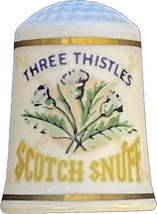Three Thistles Scotch Snuff - Franklin Mint 1980 Country Store Porcelain... - $4.99