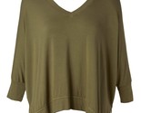 Lvhr Sabina V Neck Top Olive - $65.00