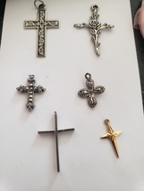 Bulk of 6 Cross Necklace Pendants  - $24.00