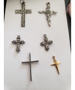 Bulk of 6 Cross Necklace Pendants  - $24.00