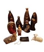 Creative Co-op Nativity Set Ceramic Stoneware 6&quot;t 9pc Religious Christma... - $44.84