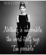 ICONIC HUMANITARIAN AUDREY HEPBURN &quot;I&#39;M IMPOSSIBLE&quot; QUOTE PUBLICITY PHOTO - €8,30 EUR