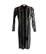 House Of London Sexy Sheer Black Sequin Fitted Black Evening Dress Small - $1,645.02 MXN