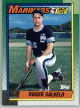 1990 Topps 44 Roger Salkeld 1ST Draft Pick  Rookie Seattle Mariners - £1.57 GBP