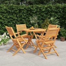  Garden Dining Set Teak Solid teak wood Small Foldable - $611.49