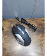 Ranoulem M9 Black Gaming Mouse Wired,7200 DPI Optical Sensor,6 Programma... - £9.31 GBP